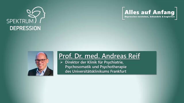 Bild zum Artikel„Prof. Dr. med. Andreas Reif: Behandlung therapieresistenter Depression“
